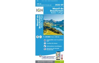 Wanderkarten Frankreich IGN Carte 3532 OT, Massif du Beaufortain 1:25.000 IGN