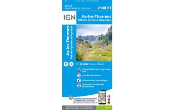 Hiking Maps Pyrenees IGN Carte 2148 ET, Ax-les-Thermes 1:25.000 IGN