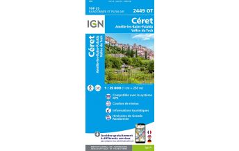 Hiking Maps Pyrenees IGN Carte 2449 OT, Céret 1:25.000 IGN