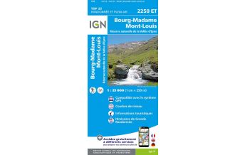 Hiking Maps Pyrenees IGN Carte 2250 ET, Bourg-Madame, Mont-Louis 1:25.000 IGN