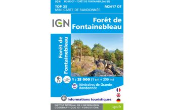 Hiking Maps France IGN Carte M2417 OT, Forêt de Fontainebleau 1:25.000 IGN