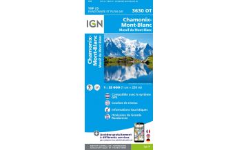 Wanderkarten Schweiz & FL IGN Carte 3630 OT, Chamonix-Mont-Blanc 1:25.000 IGN