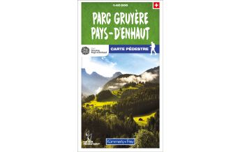 Hiking Maps Switzerland Parc Gruyère Pays-d’Enhaut 1:40.000 Hallwag Kümmerly+Frey AG