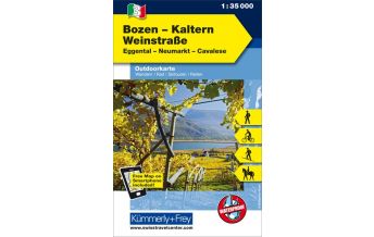 Wanderkarten Südtirol & Dolomiten Bozen-Kaltern, Weinstrasse, Eggental, Neumarkt, Cavalese Hallwag Kümmerly+Frey AG