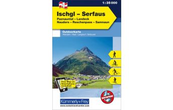 Wanderkarten Tirol Ischgl, Serfaus, Paznauntal, Landeck, Nauders, Reschenpass, Samnaun Hallwag Kümmerly+Frey AG