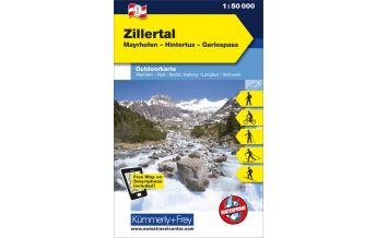 Hiking Maps Tyrol Zillertal, Mayrhofer, Hintertux, Gerlospass Hallwag Kümmerly+Frey AG