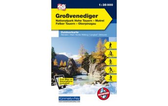 Wanderkarten Tirol Grossvenediger, Nationalpark Hohe Tauern, Matrei, Felber Tauern, Oberpinzgau Hallwag Kümmerly+Frey AG