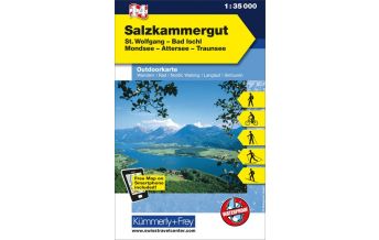 Hiking Maps Salzkammergut Salzkammergut, St. Wolfgang, Bad Ischl, Mondsee, Attersee, Traunsee Hallwag Kümmerly+Frey AG