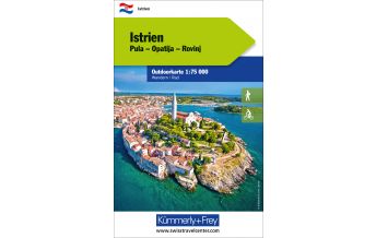 Wanderkarten Slowenien K+F Outdoorkarte Istrien/Istra/Istria 1:75.000 Hallwag Kümmerly+Frey AG