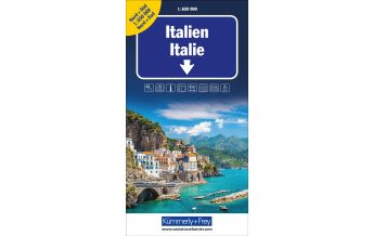 Road Maps Italy Italien Nord + Süd Strassenkarte 1 .6650 000 Hallwag Kümmerly+Frey AG