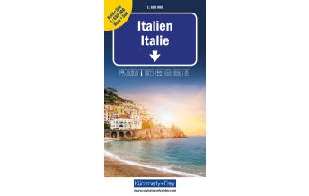 Road Maps Italy Italien Nord + Süd Strassenkarte 1 .6650 000 Hallwag Kümmerly+Frey AG