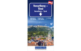 Straßenkarten Vorarlberg - Tirol - Südtirol Regionalkarte 1: 175 000 Hallwag Kümmerly+Frey AG