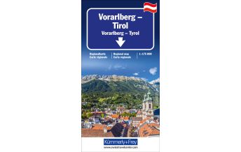 Road Maps Vorarlberg - Tirol - Südtirol Regionalkarte 1: 175 000 Hallwag Kümmerly+Frey AG