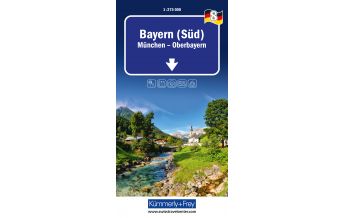 Straßenkarten Bayern (Süd) Nr. 8 Regionalkarte Deutschland 1:275 000 Hallwag Kümmerly+Frey AG