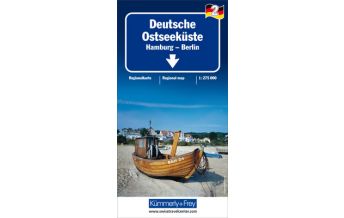 Straßenkarten Deutsche Ostseeküste Nr. 02 Regionalkarte Deutschland 1:275 000 Hallwag Kümmerly+Frey AG