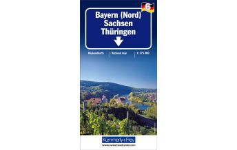 Straßenkarten Bayern Nord Sachsen Nr. 6 1:275 000 Hallwag Kümmerly+Frey AG