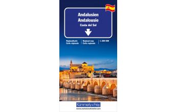 Straßenkarten Andalusien, Costa del Sol Regionalkarte 1:200 000 Hallwag Kümmerly+Frey AG