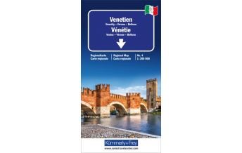 Road Maps K+F Italien Regionalkarte 4, Venetien 1:200.000 Hallwag Kümmerly+Frey AG