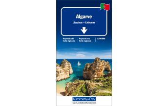 Road Maps Algarve, Lissabon Regionalkarte 1:200 000 Hallwag Kümmerly+Frey AG