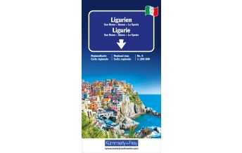 Road Maps Ligurien Nr. 06 Regionalkarte Italien 1:200 000 Hallwag Kümmerly+Frey AG