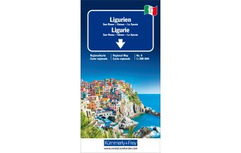 Straßenkarten Ligurien Nr. 06 Regionalkarte Italien 1:200 000 Hallwag Kümmerly+Frey AG