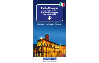 Straßenkarten Emilia-Romagna Nr. 07 Regionalkarte Italien 1:200 000 Hallwag Kümmerly+Frey AG