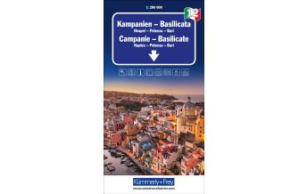 Road Maps Italy Kampanien - Basilicata Nr. 12 Regionalkarte Italien 1:200.000 Hallwag Kümmerly+Frey AG