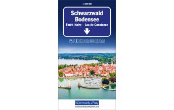 Road Maps Germany Schwarzwald - Bodensee Strassenkarte 1:200.000 Hallwag Kümmerly+Frey AG