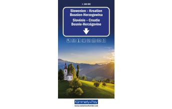 Road Maps Slovenia Slowenien - Kroatien - Bosnien-Herzegowina Strassenkarte 1:500.000 Hallwag Kümmerly+Frey AG