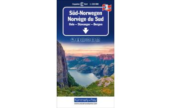 Straßenkarten Skandinavien Süd-Norwegen Nr. 01 Regionalkarte Norwegen 1:335 000 Hallwag Kümmerly+Frey AG