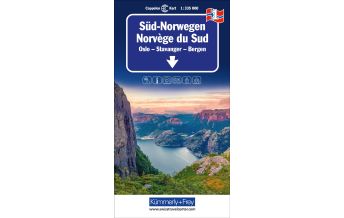 Road Maps Scandinavia Süd-Norwegen Nr. 01 Regionalkarte Norwegen 1:335 000 Hallwag Kümmerly+Frey AG