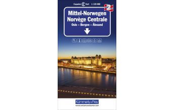 Straßenkarten Skandinavien Mittel Norwegen Nr. 02 Regionalkarte Norwegen 1:335 000 Hallwag Kümmerly+Frey AG