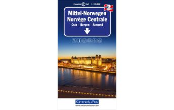 Road Maps Scandinavia Mittel Norwegen Nr. 02 Regionalkarte Norwegen 1:335 000 Hallwag Kümmerly+Frey AG