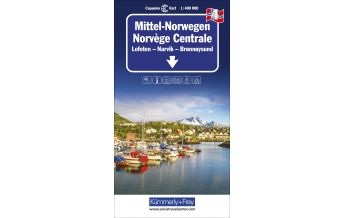Straßenkarten Skandinavien Mittel-Norwegen Nr. 04 Regionalkarte Norwegen 1:400 000 Hallwag Kümmerly+Frey AG