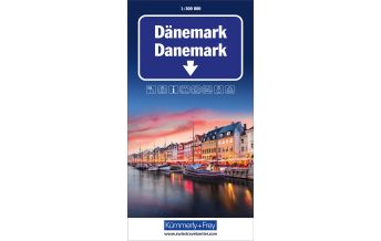 Road Maps Scandinavia Dänemark Strassenkarte 1:300 000 Hallwag Kümmerly+Frey AG