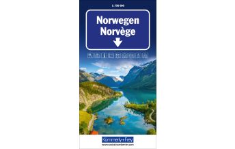 Straßenkarten Skandinavien Norwegen Strassenkarte 1:750.000 Hallwag Kümmerly+Frey AG