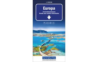 Straßenkarten Europa Fernverkehrsstrassen Strassenkarte 1:3,6 Mio. Hallwag Kümmerly+Frey AG