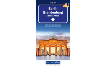 Road Maps Germany Berlin Brandenburg Nr. 04 Regionalkarte Deutschland 1:275 000 Hallwag Kümmerly+Frey AG