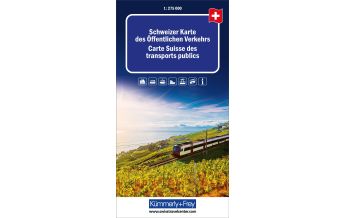 Straßenkarten Europa Schweizer Karte des Öffentlichen Verkehrs Hallwag Kümmerly+Frey AG