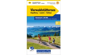 Wanderkarten Schweiz & FL Wanderkarte 11, Vierwaldstättersee, Engelberg, Luzern, Schwyz 1:60.000 Hallwag Kümmerly+Frey AG