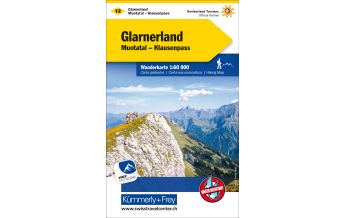 Hiking Maps Switzerland Wanderkarte 12, Glarnerland, Muotatal, Klausenpass 1:60.000 Hallwag Kümmerly+Frey AG