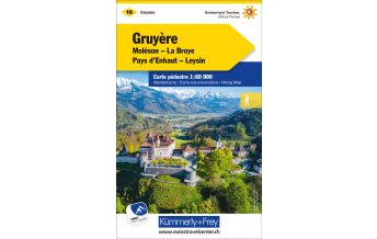 Hiking Maps Switzerland Wanderkarte 16, Gruyère, Moléson, La Broye, Pays d'Enhaut, Leysin 1:60.000 Hallwag Kümmerly+Frey AG