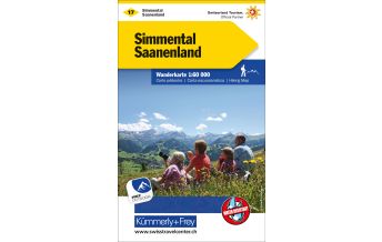 Wanderkarten Schweiz & FL Wanderkarte 17, Simmental, Saanenland 1:60.000 Hallwag Kümmerly+Frey AG
