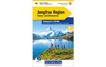 Hiking Maps Switzerland K+F-Wanderkarte 18, Jungfrau-Region, Thuner- & Brienzersee 1:60.000 Hallwag Kümmerly+Frey AG
