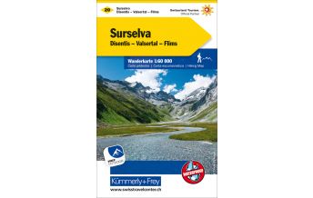 Hiking Maps Switzerland K+F-Wanderkarte 20, Surselva 1:60.000 Hallwag Kümmerly+Frey AG