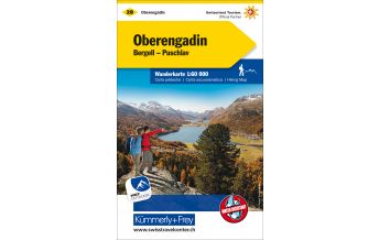 Hiking Maps Switzerland Wanderkarte 28, Oberengadin, Bergell/Bragaglia, Puschlav/Val Poschiavo 1:60.000 Hallwag Kümmerly+Frey AG