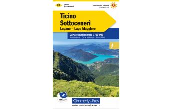 Hiking Maps Switzerland Wanderkarte 29, Tessin Süd/Ticino Sottoceneri, Lugano, Lago Maggiore 1:60.000 Hallwag Kümmerly+Frey AG