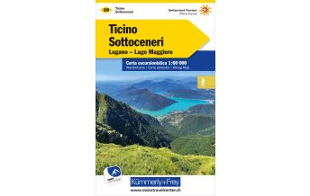 Wanderkarten Schweiz & FL Wanderkarte 29, Tessin Süd/Ticino Sottoceneri, Lugano, Lago Maggiore 1:60.000 Hallwag Kümmerly+Frey AG