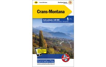 Hiking Maps Switzerland K+F-Wanderkarte 32, Crans-Montana 1:60.000 Hallwag Kümmerly+Frey AG