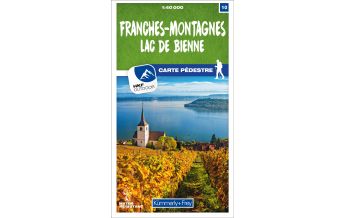 Hiking Maps Switzerland Franches-Montagnes / Lac de Bienne 10 Wanderkarte 1:40 000 matt laminiert Hallwag Kümmerly+Frey AG